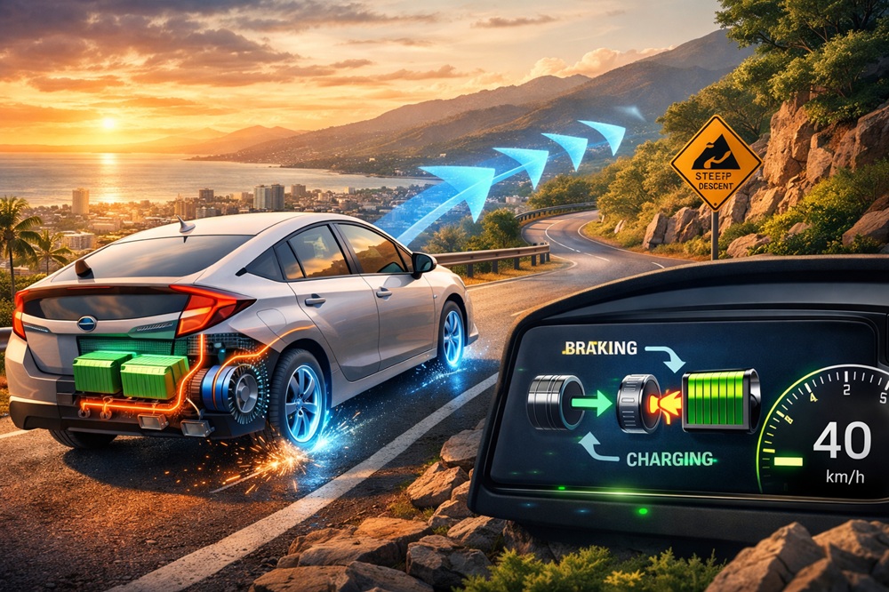 Hybrid Regenerative Braking and Hill Driving in Kingston