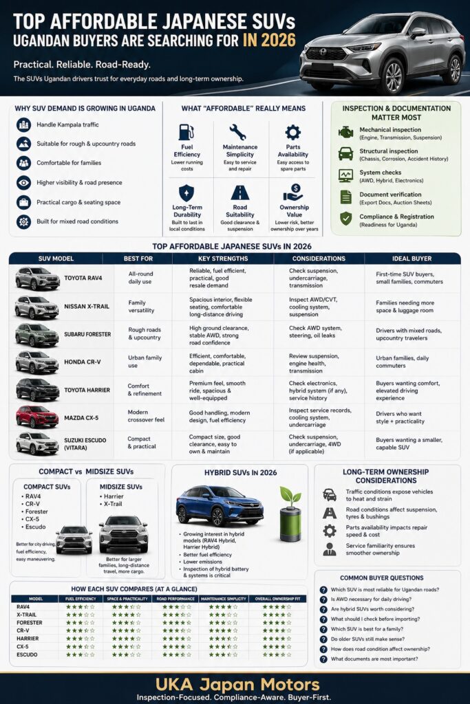 Top Affordable Japanese SUVs Ugandan Buyers Are Searching for in 2026