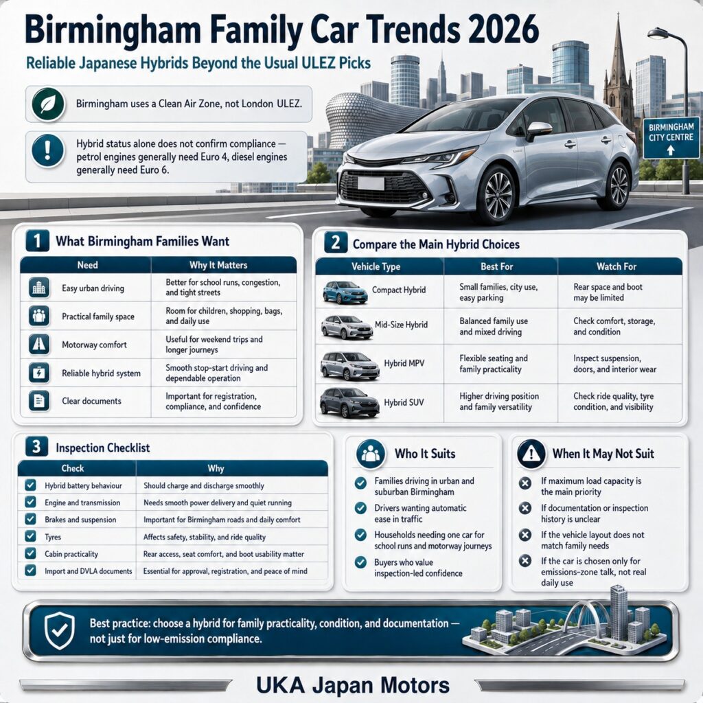 Birmingham Family Car Trends 2026: Reliable Japanese Hybrids Beyond the Usual ULEZ Picks