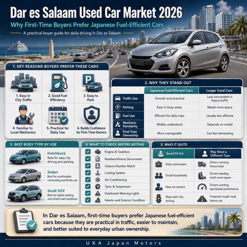 Dar es Salaam Used Car Market 2026: Why First-Time Buyers Prefer Japanese Fuel-Efficient Cars