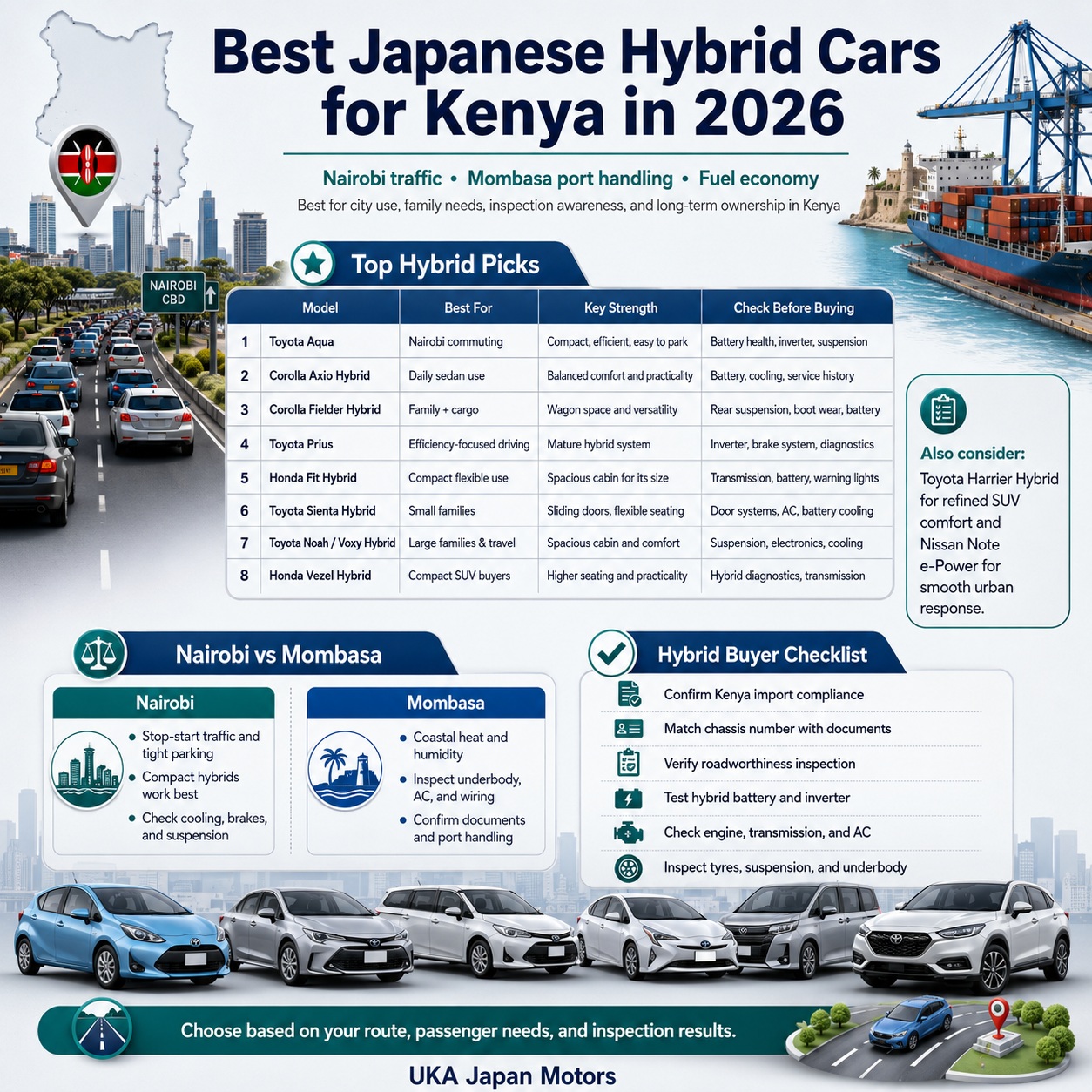 Japanese Hybrid Cars for Kenya