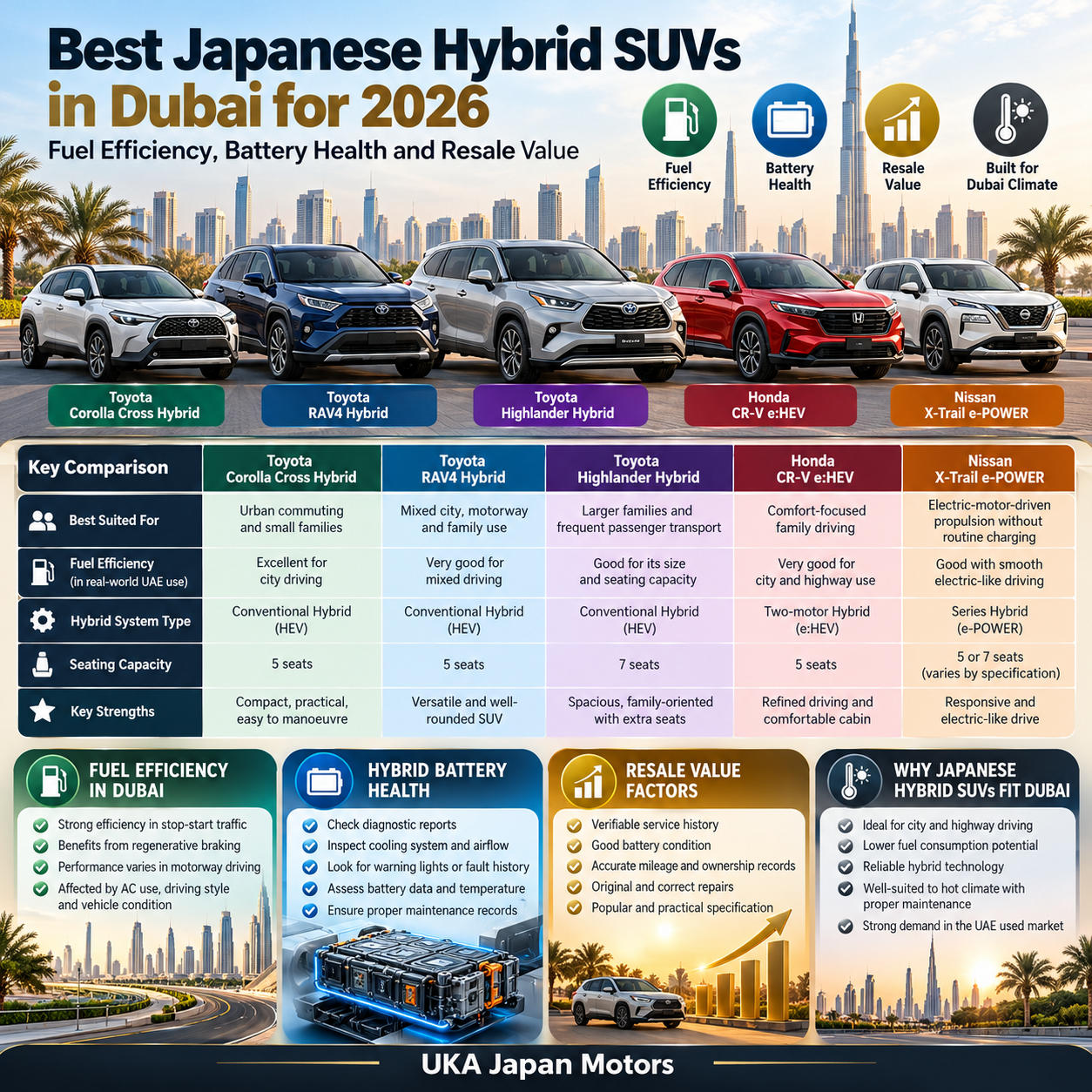 Dubai’s Best Japanese Hybrid SUVs 2026